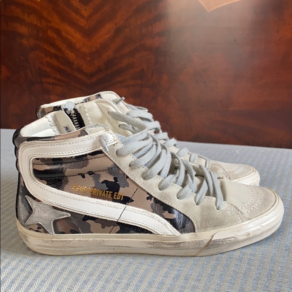 Golden goose mid top slide sneaker